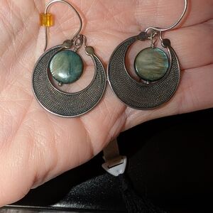 Elegant Silver and Labradorite Earrings